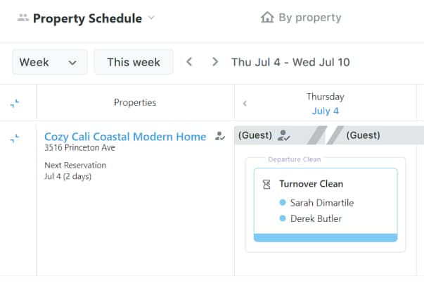 Automated Scheduling for airbnb cleaning
